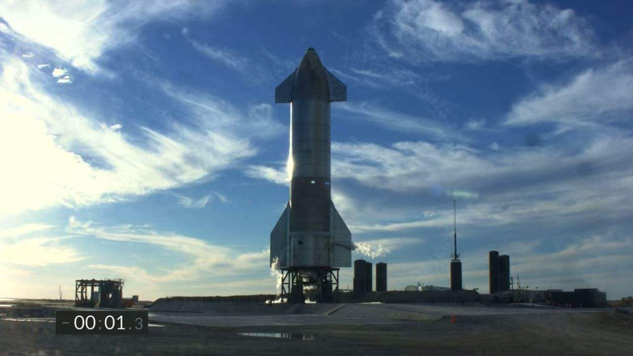 SpaceX is preparing to attempt its highest test flight with the Starship prototype SN8 in South Texas. Image: SpaceX