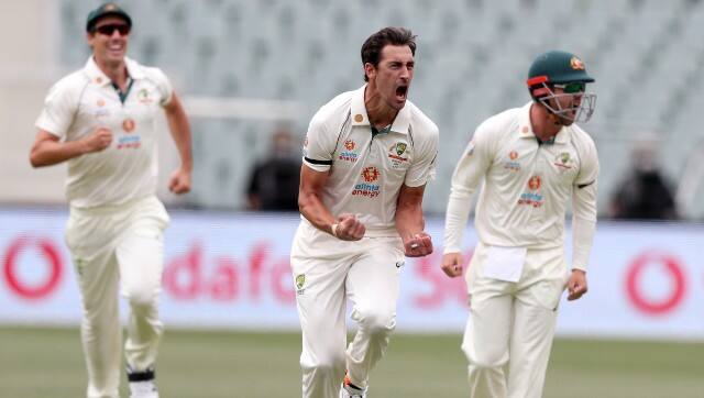 Mitchell Starc struck twice, each with the new ball, to peg India back. Image: AP