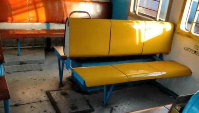 The compartments in suburban trains were noticeably cleaner. Image courtesy: Jothiprakash K