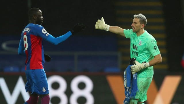 Vicente Guaita’s excellent saves ensured that Crystal Palace earned a point from their fixture against Tottenham. AP