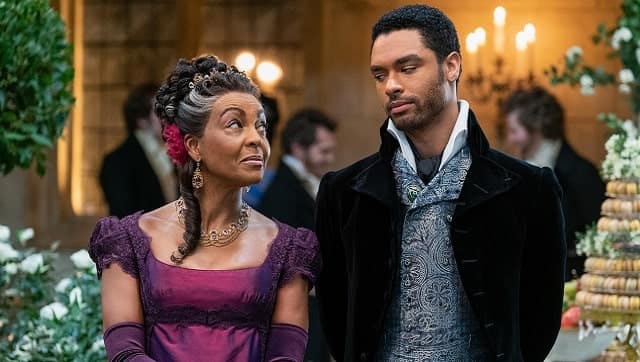 The formidable Lady Danbury with Simon, the Duke of Hastings