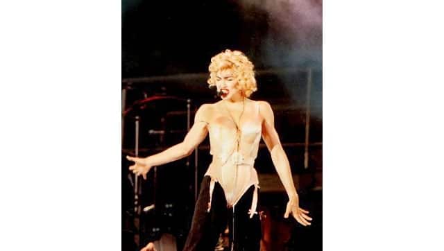 Madonna’s conical Jean Paul Gaultier corset was a milestone in fashion history. Photo by Hans Schaft via Wikimedia Commons