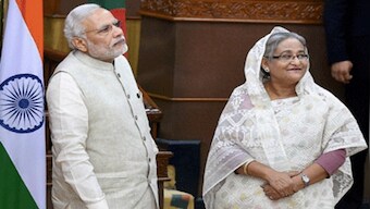 Modi hails Bangladesh as pillar of India's 'neighbourhood first policy'; Sheikh Hasina stresses need to sign Teesta pact