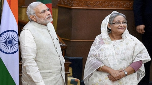 Modi hails Bangladesh as pillar of India's 'neighbourhood first policy'; Sheikh Hasina stresses need to sign Teesta pact