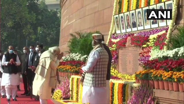 Narendra Modi pays tributes to victims of 2001 Parliament attack, says India will never forget 'cowardly attack' Narendra Modi pays tributes to victims of 2001 Parliament attack, says India will never forget 'cowardly attack'