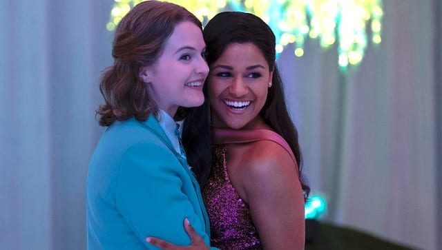 Pellman and Ariana DeBose in a still from The Prom | Twitter