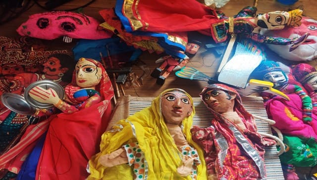 Rathy's puppets, masks and prop aids. Firstpost/Greeshma Kuthar