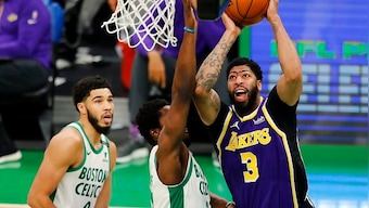 NBA: Anthony Davis scores 27 points as Lakers end losing streak with win over Celtics; Trail Blazers edge past Bulls