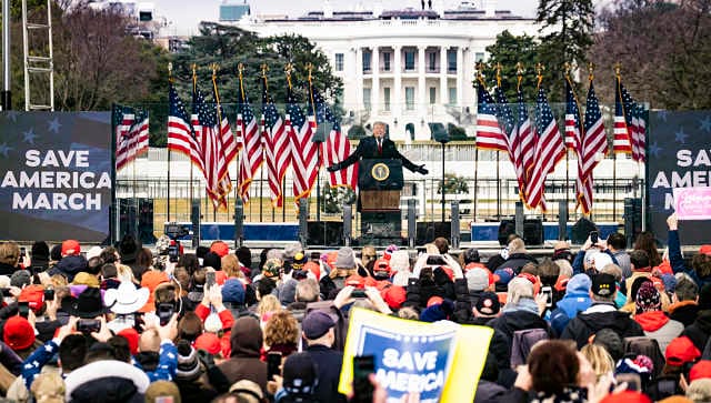 Addressing supporters in Washington last Wednesday, Donald Trump directed them toward the Capitol. By Pete Marovich © 2021 The New York Times