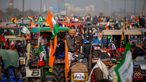 Farmers conduct tractor march day before talks with Centre; SC says protest shouldn't become COVID hotspot