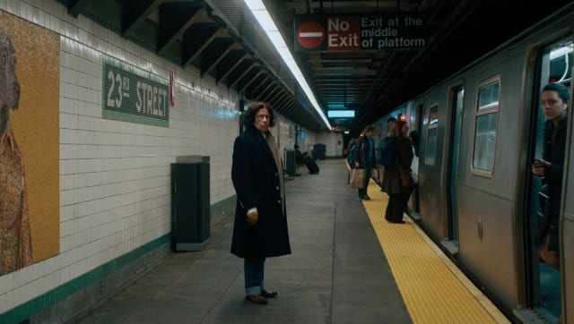 Fran at a New York City subway station