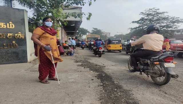 2020, year of the pandemic: How this visually-impaired Chennai woman struggled with daily commute in the face of COVID-19 2020, year of the pandemic: How this visually-impaired Chennai woman struggled with daily commute in the face of COVID-19