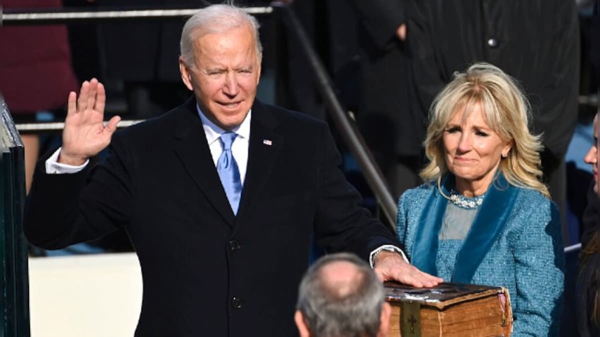 Joe Biden takes the helm as US president, says democracy has prevailed; Kamala Harris sworn in as VP