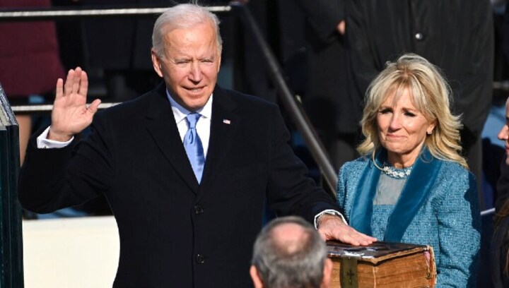 Joe Biden takes the helm as US president, says democracy has prevailed; Kamala Harris sworn in as VP