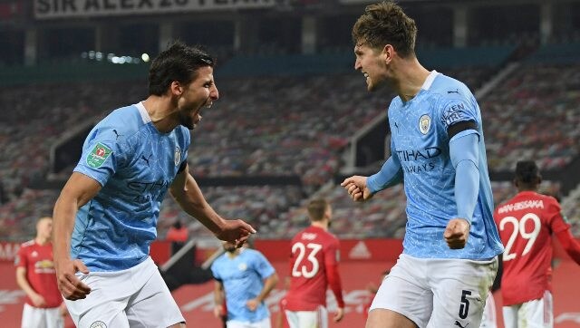 League Cup: John Stones and Fernandinho fire Manchester City to another final with win over United