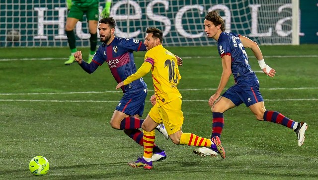 LaLiga: Barcelona beat Huesca in Lionel Messi's 500th game; Atletico Madrid back on top after 1-0 win over Alaves LaLiga: Barcelona beat Huesca in Lionel Messi's 500th game; Atletico Madrid back on top after 1-0 win over Alaves