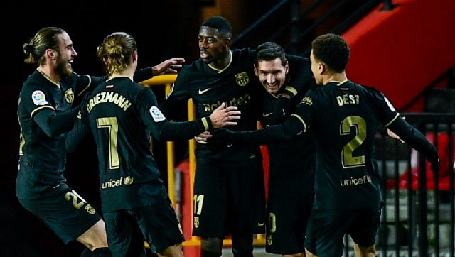 LaLiga: Lionel Messi, Antoine Griezmann net two each as Barcelona rout Granada; Sevilla edge Real Sociedad LaLiga: Lionel Messi, Antoine Griezmann net two each as Barcelona rout Granada; Sevilla edge Real Sociedad