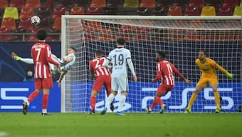 Champions League: Olivier Giroud's acrobatic strike helps Chelsea beat Atletico in first-leg of Round of 16