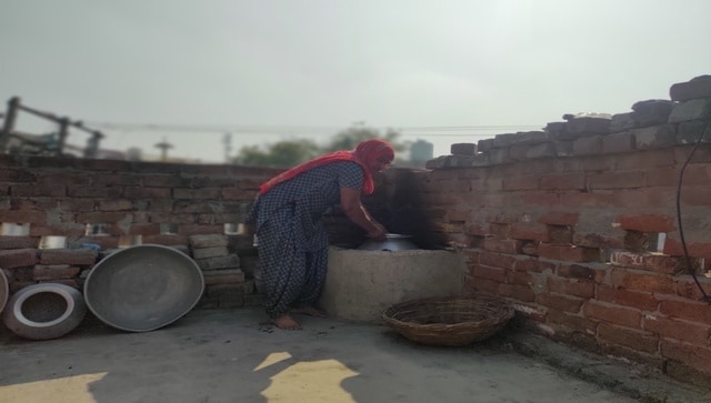 Santosh Singh, 62, has four acres of land which she cultivates for wheat and paddy, in the same village. She and her husband are tending to the livelihoods of the farmers protesting at Singhu. Parth MN