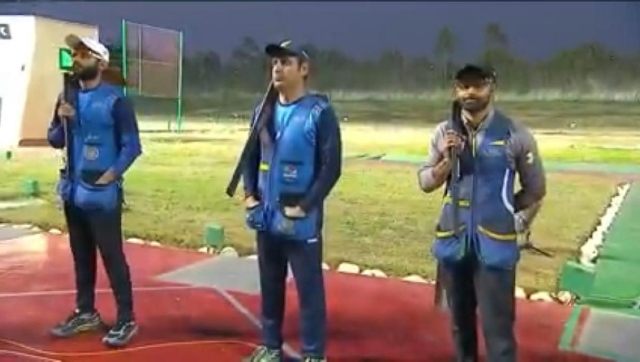 ISSF Shotgun World Cup: India beat Kazakhstan to bag bronze in men's skeet team event ISSF Shotgun World Cup: India beat Kazakhstan to bag bronze in men's skeet team event