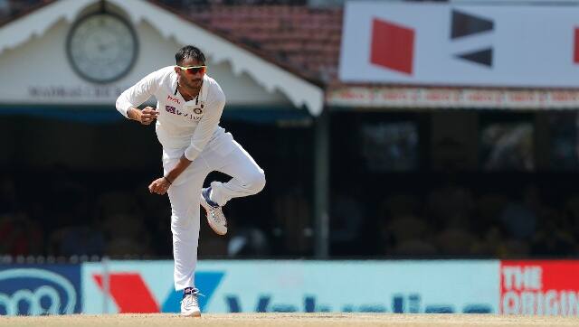 Left-arm spinner Axar Patel had a dream Test debut as he claimed a five-for in the second innings and a total of seven wickets in the Test. Sportzpics 
