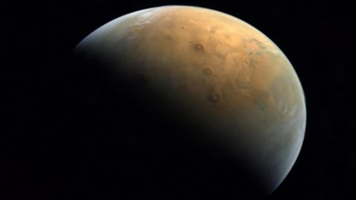 UAE's 'Hope' probe sends home its first picture of Mars after successfully entering Red Planet's orbit