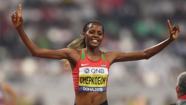Kenya's Beatrice Chepkoech betters five-kilometre world record by one second in Monaco