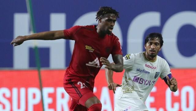 Deshorn Brown in action against Kerala Blasters. ISL