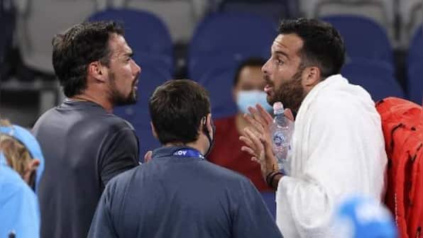 Australian Open 2021: Italians Fabio Fognini, Salvatore Caruso involved in heated argument during five-set second round thriller