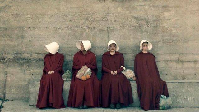 A still from The Handmaid's Tale. Image via Twitter@paulsonfilms
