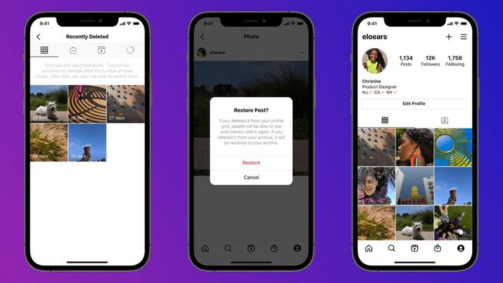 Instagram introduces ‘Recently Deleted’ feature that allows users to restore deleted posts, stories and more