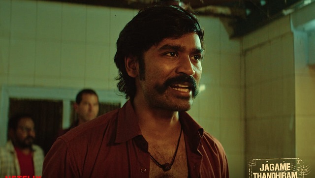 Dhanush plays a 'notorious' rural thug in Karthik Subbaraj's Jagame Thandhiram; see teaser Dhanush plays a 'notorious' rural thug in Karthik Subbaraj's Jagame Thandhiram; see teaser