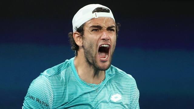 Matteo Berrettini sealed Italy's place in the ATP Cup final with a 6-3 7-5 win over Roberto Bautista Agut. AP