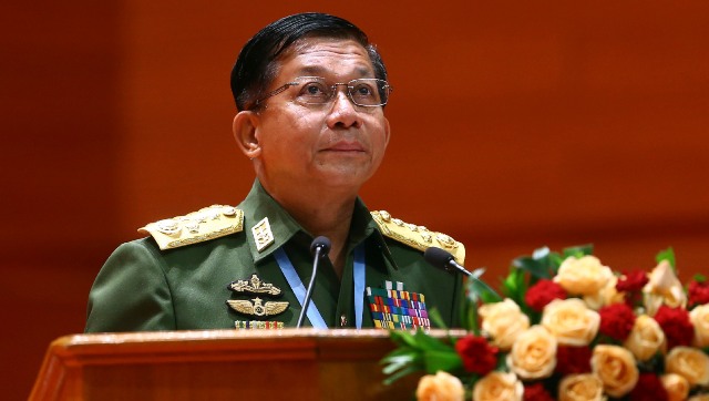 Myanmar's top general Min Aung Hlaing vows polls in two years, cooperation with neighbours on 'political solution' Myanmar's top general Min Aung Hlaing vows polls in two years, cooperation with neighbours on 'political solution'