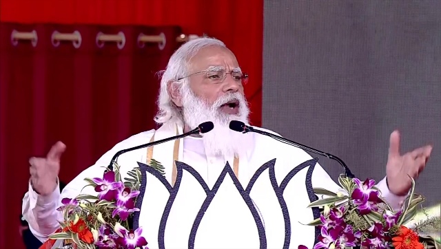 Narendra Modi in West Bengal: Lotus will bring 'asol poribartan', vows PM while inaugurating slew of projects Narendra Modi in West Bengal: Lotus will bring 'asol poribartan', vows PM while inaugurating slew of projects