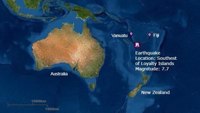 Tsunami confirmed in South Pacific after 7.7-magnitude undersea quake strikes north of New Zealand