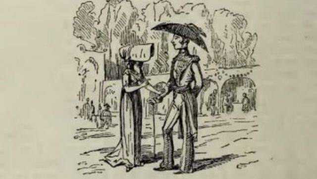 An illustration from Vanity Fair entitled Hideous Costumes. Author provided