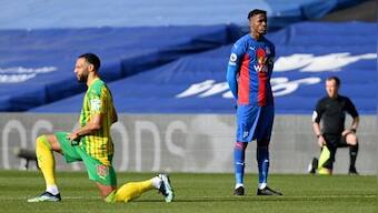Crystal Palace's Wilfried Zaha becomes first Premier League player not to take the knee