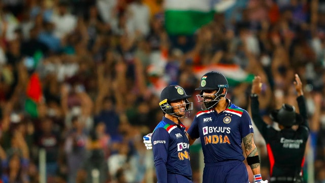 Virat Kohli, Ishan Kishan shine as India level T20I series with seven-wicket win over England