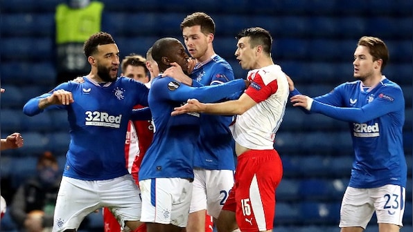 Europa League: Rangers midfielder Glen Kamara says he was racially abused by Slavia Prague's Ondrej Kudela