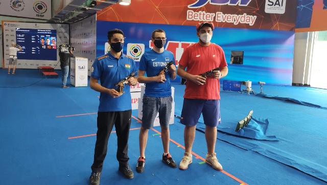 ISSF World Cup: Vijayveer Sidhu settles for silver in men's 25m rapid fire pistol ISSF World Cup: Vijayveer Sidhu settles for silver in men's 25m rapid fire pistol