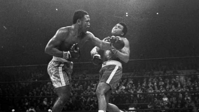 FILE - Joe Frazier hits Muhammad Ali with a left during the 15th round of their heavyweight title fight at New York's Madison Square Garden, in this March 8, 1971, file photo. Frazier was a relentless puncher filled with rage toward a fighter who couldn’t help but belittle him.(AP Photo/File)
