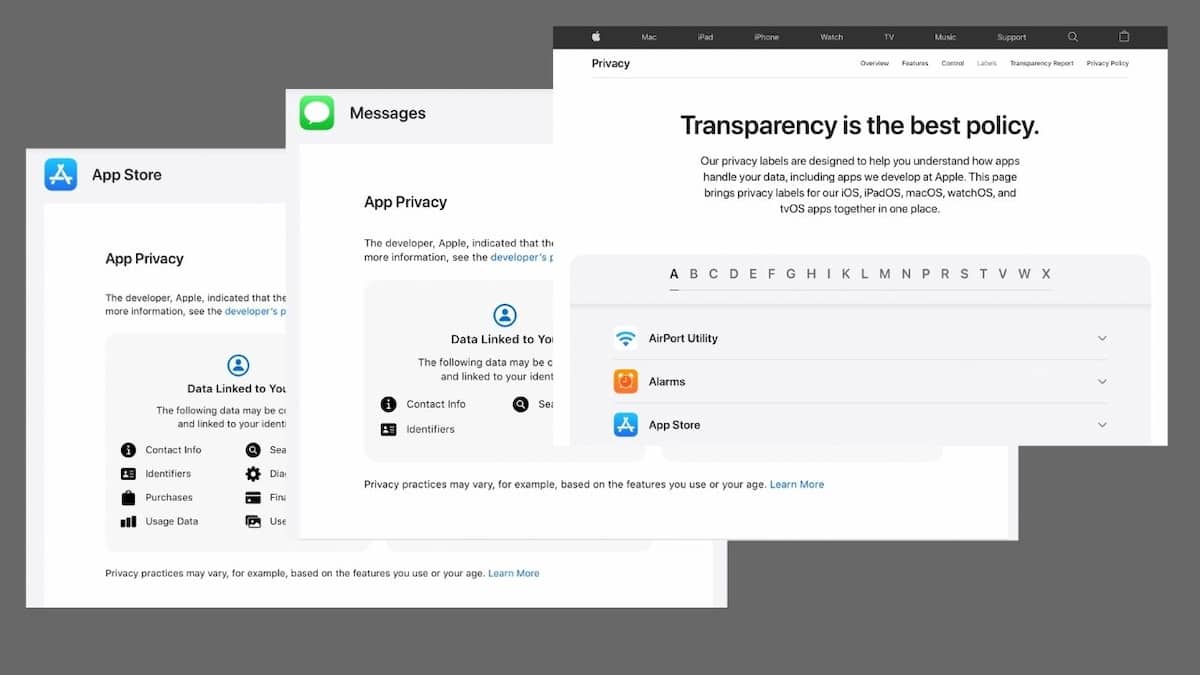 Apple has launched a new web page that shows what data its own apps ...