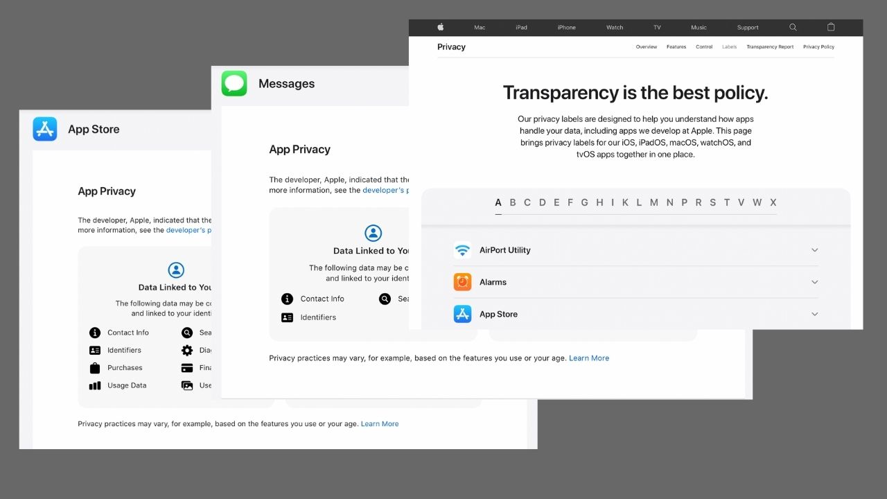 Apple has launched a new web page that shows what data its own apps ...