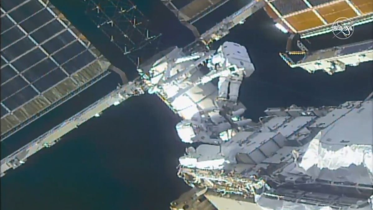 Astronauts complete seven hour spacewalk to prep ISS for its new solar panels