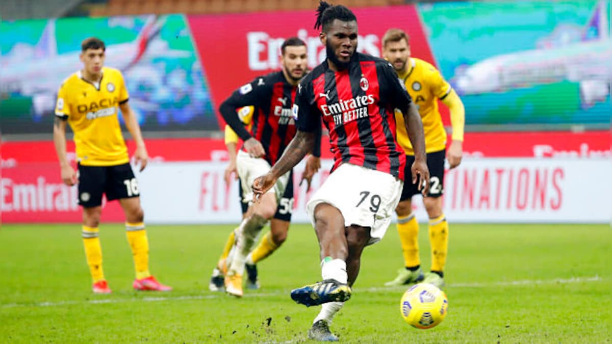 Serie A: Franck Kessie scores last-minute penalty to steal draw for AC Milan against Udinese; Atalanta beat Crotone