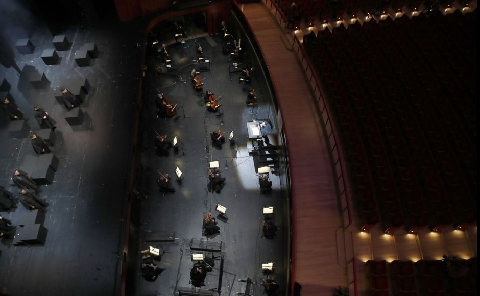 Greece gained its independence after a gruelling nine-year war. A century later, the Greeks were on the losing side in Asia Minor as modern Turkey was created out of the collapsing Ottoman Empire. In the picture: Singers and the orchestra of the Greek National Opera perform during the video recording of 'Despo-Greek Dances' Opera and dance performance in Athens on Saturday, 6 March, 2021. Photo via The Associated Press/Thanassis Stavrakis Greece gained its independence after a gruelling nine-year war. A century later, the Greeks were on the losing side in Asia Minor as modern Turkey was created out of the collapsing Ottoman Empire. In the picture: Singers and the orchestra of the Greek National Opera perform during the video recording of 'Despo-Greek Dances' Opera and dance performance in Athens on Saturday, 6 March, 2021. Photo via The Associated Press/Thanassis Stavrakis
