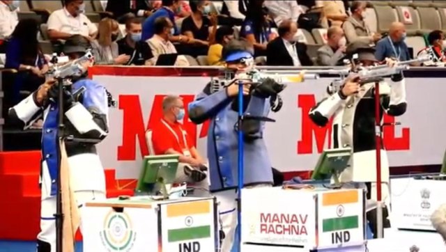 ISSF World Cup: Aishwary Pratap Singh, Deepak Kumar and Pankaj Kumar win India silver in men's team air rifle event ISSF World Cup: Aishwary Pratap Singh, Deepak Kumar and Pankaj Kumar win India silver in men's team air rifle event