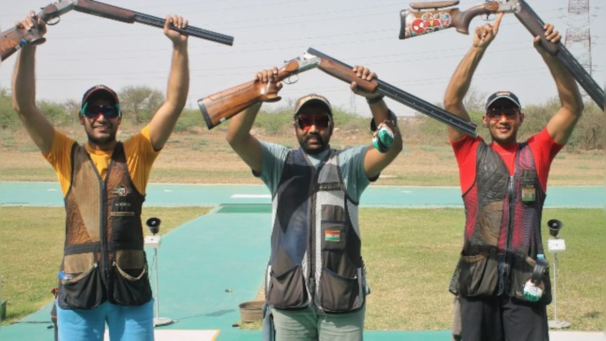 ISSF World Cup: Prithviraj Tondaiman, Lakshay Sheoran, Kynan Chenai win gold in men's trap team event