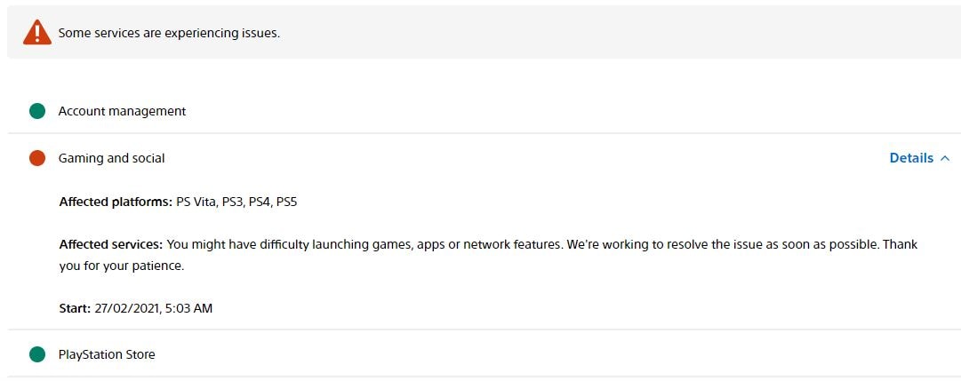 PlayStation Network currently experiencing issues